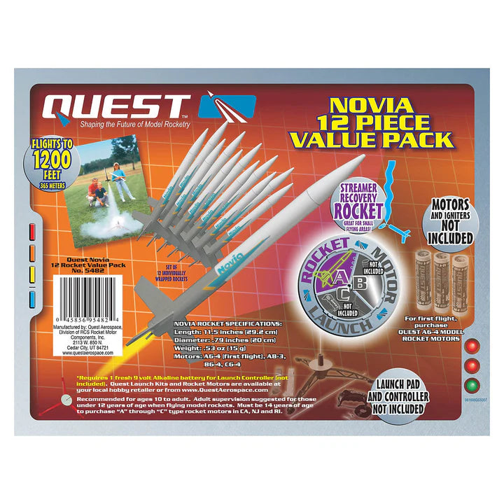 Quest Rockets Quest Novia™ Classroom Value Pack 12 Rockets – wildmanrocketry.com