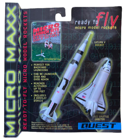 Quest Micro Maxx™ Space Shuttle & Saturn V Dual Rocket Pack